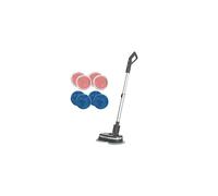 AirCraft Home PowerGlide Cordless Rechargeable Hard Floor Cleaner and Polisher Bundle with 8 Cleaning Buffing Pads, Perfect for Wood, Tile, Laminate and Hard Floors