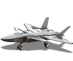 Aircraft Scale Model. Bricks Toy Kit. 1:50. Twinjet Stealth Fifth-Generation Fighter J-20 Plane.
