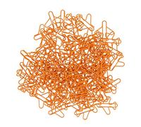 Aircraft Shape Paper Clips, Metal Small Paperclips, 100 Pieces - Durable Rust Resistant, Smooth Edges, Cute Office and School Accessories (Orange)