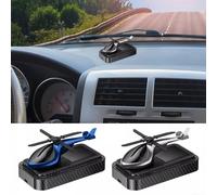 Aircraft Solar Car Fragrance Diffuser for Auto Interior Air Freshening Using Natural Plant Based Elements and Sunlight (Silver)