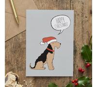 Airdale/Welsh Terrier Christmas Card
