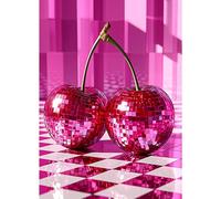 AIRDEA Disco Cherries Diamond Art Kits Adults, 5D DIY Disco Balls Diamond Painting Kit, Full Drill Gem Arts and Crafts for Adults for Home Wall Decor 30x40 cm