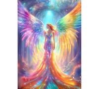 AIRDEA Rainbow Angel Diamond Art Kits Adults, 5D DIY Angel Diamond Painting Kit, Full Drill Gem Arts and Crafts for Adults for Home Wall Decor 30x40 cm