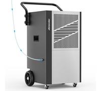 Airecoler 80L Commercial Dehumidifier with Pump & Drain Hose for Basements & Large Rooms up to 400 m³, Industrial Dehumidifier with Wheels Heavy Duty Commercial-grade