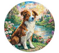 Airedale Terrier 1000 Piece Round Jigsaw Challenging & Educational Dults And Kids Amily Game Creative for Travel Gifts,Present 1000pcs (67.5x67.5cm)