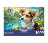Airedale Terrier 1000 Pieces Jigsaw Puzzles Engaging Family Games Jigsaw Puzzles Beautiful Decoration for Adults & Families 38x26cm/1000pcs