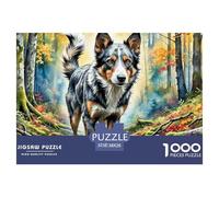 Airedale Terrier 1000 Pieces Jigsaw Puzzles Engaging Home Decoration Jigsaw Puzzle Home Decoration for Adults & Families 38x26cm/1000pcs
