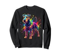 Airedale Terrier Colorful Rainbow Paint Splash Sweatshirt