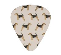 Airedale Terrier Dog,12 Pcs Guitar Pick,3 Different Thickness Plectrums for Acoustic Guitar Bass Ukulele (0.46mm 0.96mm 0.71mm)