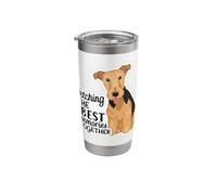 Airedale Terrier Dog Mom Fetching Memories Stainless Steel Insulated Tumbler