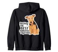 Airedale Terrier Dog Mom Fetching Memories Zip Hoodie