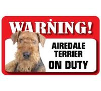 Airedale Terrier Dog Pet Sign - Laminated Card