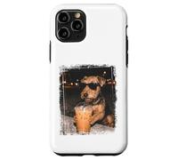 Airedale Terrier Drinking Iced Coffee Urban Night Vibes Case for iPhone 11 Pro