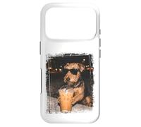 Airedale Terrier Drinking Iced Coffee Urban Night Vibes Case for iPhone 17 Pro
