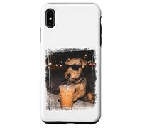 Airedale Terrier Drinking Iced Coffee Urban Night Vibes Case for iPhone XS Max