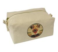 'Airedale Terrier Love Note' Canvas Wash Bag/Makeup Case (CS00043600)