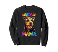 Airedale Terrier Mama Pop Art Airedale Mom Cute Dog Lover Sweatshirt