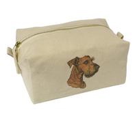 ' Airedale Terrier Portrait' Canvas Wash Bag/Makeup Case (CS00044775)