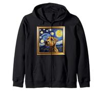 Airedale Terrier Starry Night Zip Hoodie