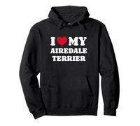 Airedale Terriers I Love My Airedale Terrier Dog Owner Heart Pullover Hoodie