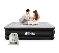 Airefina King Inflatable Air Mattress,Air Bed with Built-in Electric Pump,Double Blow Up Mattress in 3 Mins Self-Inflation/Deflation,Flocked Surface G