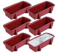 Airener 6PCS Extra Large Ice Block Mold, Ice Maker Silicone Tray Foldable, Reusable Big Ice Cube Maker, Ice Cube Mold for Ice Bath Chiller Cold Plunge Coolers Food Freezing