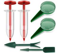 Airener 6Pcs Seed Dispenser, Mini Sowing Seed Dispenser Sower Set, Seed Dial Plant Flower Seeds Sower, Handhold Seedlings Dibber And Widger Set, Mini Hand Seed Spreader for Garden