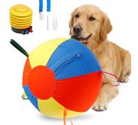 Airener Calming Jumbo Ball for Dogs, Tear Resistant Inflatable Big Ball with Handle Cover and Pump, Giant Herding Balls for Play and Exercise Dogs (17.72 in)