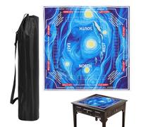 Airener Mahjong Mat, 30"x30" Non Slip Game Table Cover with Carrying Bag, Waterproof Noise Reducing Gaming Table Cloth for Mah-jongg,Poker, Board Games, Dominoes Card(Navy Blue)