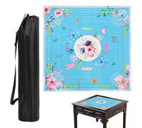 Airener Mahjong Mat, 30"x30" Non Slip Game Table Cover with Carrying Bag, Waterproof Noise Reducing Gaming Table Cloth for Mah-jongg,Poker, Board Games, Dominoes Card(Sky Blue)