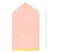 Airener Muslim Prayer Mat, Portable Prayer Rug with Islam Prayers Bead, Foldable Non Slip Soft Travel Prayers Mats Islamic Praying Rug, Muslim Gifts for Men Women, Travel