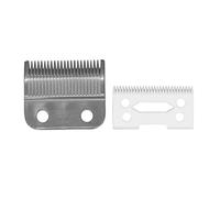 AIRERA Adjustable Replacement Blades Set #1006 for Wahl 8504 Hair Clippers, 1 Carbon Steel Fixed Blades, 1 Ceramic Moving Blade, Compatiable w/Wahl 5 Stars Series Hair Clippers(Silver)