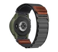 AireWiki Fabric Bracelet Compatible with Coros Nomad Bracelet Leather & Nylon Easy Assembly Replacement Strap for Coros Nomad Watch Strap Soft Breathable Adjustable Outdoor Sports Strap for Men Women