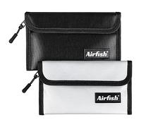 Airfish 2 Pack Fireproof Bags - 8 x 5 & Small Sizes, Fireproof Envelope with Zipper, Waterproof Cash Pouch for Valuables/Jewelry/Cash/Passport/Invoices