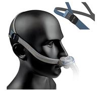 Airfit P10 / N30 Headgear Strap Upgraded Replacement Straps Fully Adjustable Design Quickfit Elastic - Fit for Resmed P10 / N30 Nasal Pillow System - Blue//Grey (2-Pack)