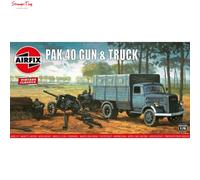 AIRFIX WW2 GERMAN PAK 40 GUN & TRUCK 1:76 SCALE MODEL KIT ANTI TANK OPEL BLITZ