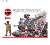 Airfix Model Figures Set - A02711V WWII U.S. Paratroops - Model Building Kit Accessories, Plastic Model Kits for Adults & Children 8+, Set Includes 14 Unpainted Figures - Accessory for Dioramas