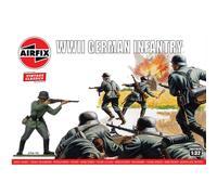 Airfix Model Figures Set - A02702V WWII German Infantry - Model Building Kit Accessories, Plastic Model Kits for Adults & Children 8+, Set Includes 14 Unpainted Figures - Model Accessory for Dioramas