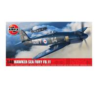 Airfix Model Set - A06105A Hawker Sea Fury FB.II Model Building Kit - Plastic Model Plane Kits for Adults & Children 8+, Set Includes Sprues & Decals - 1:48 Scale Model