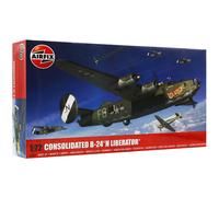 Airfix Model Set - A09010 Consolidated B-24H Liberator Model Building Kit - Plastic Model Plane Kits for Adults & Children 8+, Set Includes Sprues & Decals - 1:72 Scale Model