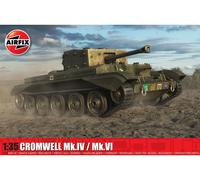 Airfix A1384 Cruiser Mk,VIII A27M Cromwell Mk,IV, Mk,VI Plastic Model Making Kit, Un-Painted