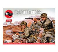 Airfix Model Figures Set - A00751V WWII US Paratroops - Model Building Kit Accessories, Plastic Model Kits for Adults & Children 8+, Set Includes 48 Unpainted Figures - Accessory for Dioramas