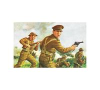 Airfix Model Figures Set - A00763V WWII British Infantry N. Europe - Model Building Kit Accessories, Plastic Model Kits for Adults & Children 8+, Set Includes 48 Unpainted Figures - Dioramas Accessory