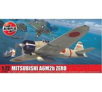 Airfix Model Set - A01005B Mitsubishi A6M2b Zero Model Building Kit - Plastic Model Plane Kits for Adults & Children 8+, Set Includes Sprues & Decals - 1:72 Scale Model, Off-White