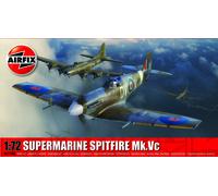 Airfix Model Set - A02108A Supermarine Spitfire Mk.Vc Model Building Kit - Plastic Model Plane Kits for Adults & Children 8+, Set Includes Sprues & Decals - 1:72 Scale Model