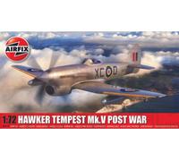 Airfix Model Set - A02110 Hawker Tempest Mk.V Post War Model Building Kit - Plastic Model Plane Kits for Adults & Children 8+, Set Includes Sprues & Decals - 1:72 Scale Model