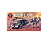AIRFIX A02303V 88mm Flak Gun & Tractor Vintage Classics 1:76 Military Model Kit