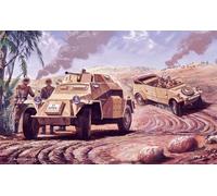 Airfix Vintage Classics Set - A02312V German Reconnaissance Set - Plastic Model Tank Kits for Adults & Children 8+, Set Includes 57 Pieces, Sprues & Decals - 1:76 Scale Model Tank Set