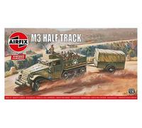 Airfix Vintage Classics Set - A02318V M3 Half-Track - Plastic Model Motor Vehicle Kits for Adults & Children 8+, Set Includes 54 Pieces, Sprues & Decals - 1:76 Scale Model Vehicle Set