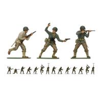 Airfix Model Figures Set - A02703V WWII U.S. Infantry - Model Building Kit Accessories, Plastic Model Kits for Adults & Children 8+, Set Includes 14 Unpainted Figures - Model Accessory for Dioramas